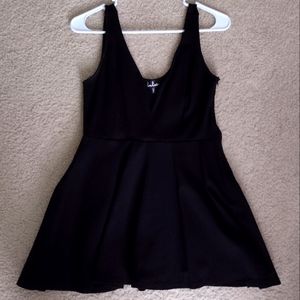 Black fit and flare dress size large